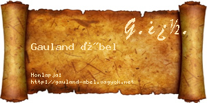 Gauland Ábel névjegykártya