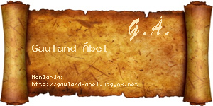 Gauland Ábel névjegykártya
